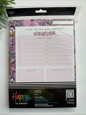 🎀  Happy Planner block note journal pad